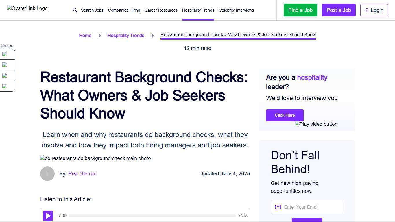 Restaurant Background Checks: What Owners & Job Seekers Should Know